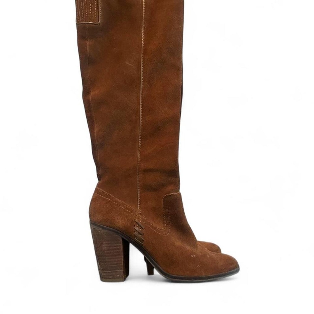 Dolce Vita Brown suede knee-high boots with a 3.5" heel